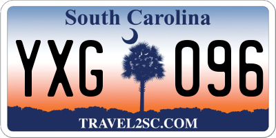 SC license plate YXG096