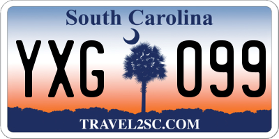 SC license plate YXG099