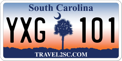 SC license plate YXG101