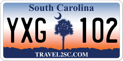 SC license plate YXG102