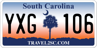 SC license plate YXG106