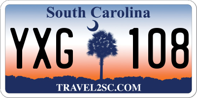 SC license plate YXG108