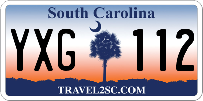SC license plate YXG112