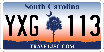 SC license plate YXG113