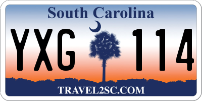 SC license plate YXG114