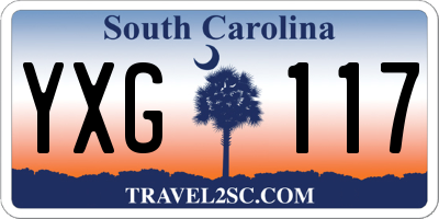 SC license plate YXG117