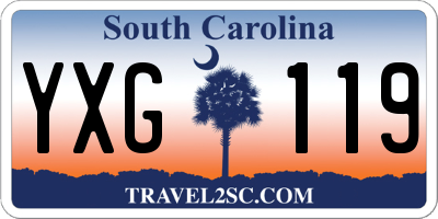 SC license plate YXG119