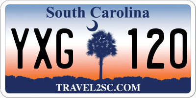 SC license plate YXG120