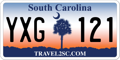 SC license plate YXG121