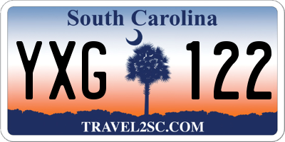 SC license plate YXG122
