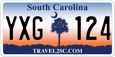 SC license plate YXG124