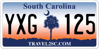 SC license plate YXG125