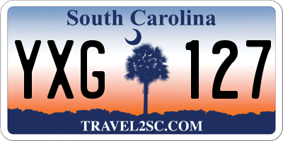 SC license plate YXG127
