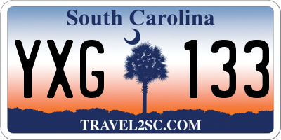SC license plate YXG133
