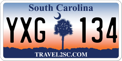 SC license plate YXG134