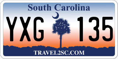 SC license plate YXG135