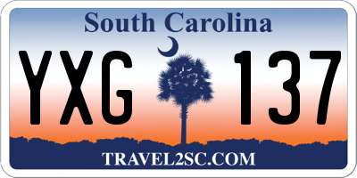 SC license plate YXG137
