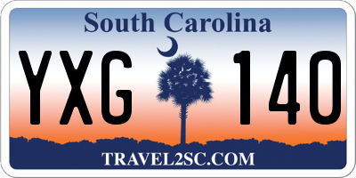 SC license plate YXG140