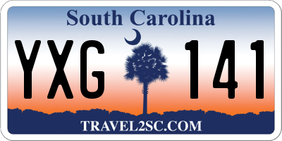 SC license plate YXG141