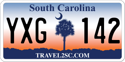 SC license plate YXG142