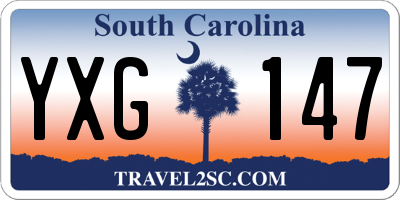 SC license plate YXG147