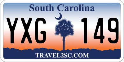 SC license plate YXG149