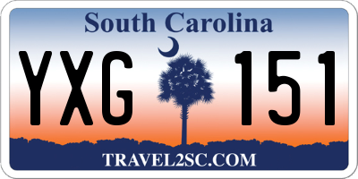 SC license plate YXG151