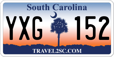 SC license plate YXG152