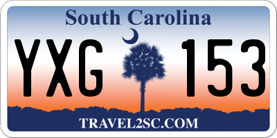 SC license plate YXG153