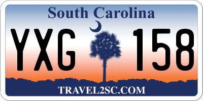 SC license plate YXG158