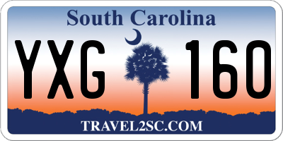 SC license plate YXG160
