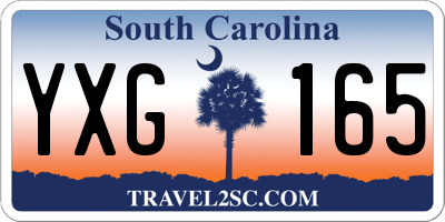 SC license plate YXG165