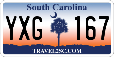 SC license plate YXG167