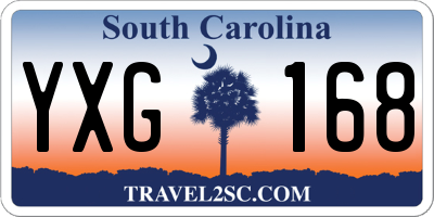 SC license plate YXG168