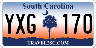 SC license plate YXG170