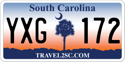 SC license plate YXG172