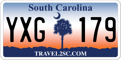 SC license plate YXG179