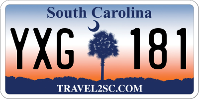 SC license plate YXG181