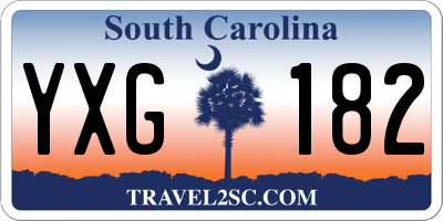 SC license plate YXG182