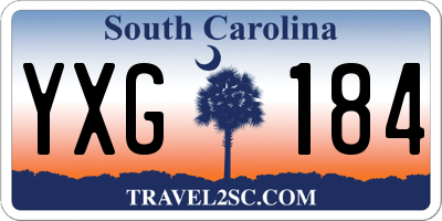 SC license plate YXG184