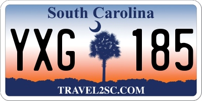 SC license plate YXG185