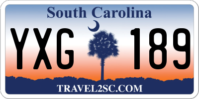 SC license plate YXG189
