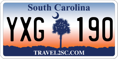 SC license plate YXG190