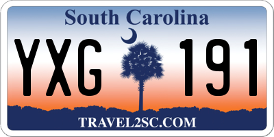 SC license plate YXG191