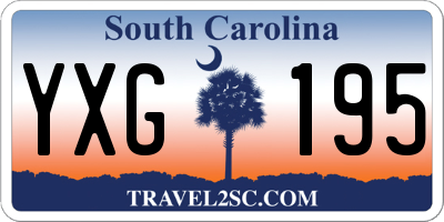 SC license plate YXG195