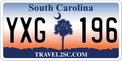 SC license plate YXG196