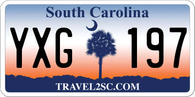 SC license plate YXG197