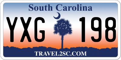 SC license plate YXG198