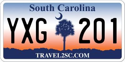 SC license plate YXG201
