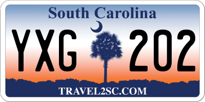 SC license plate YXG202